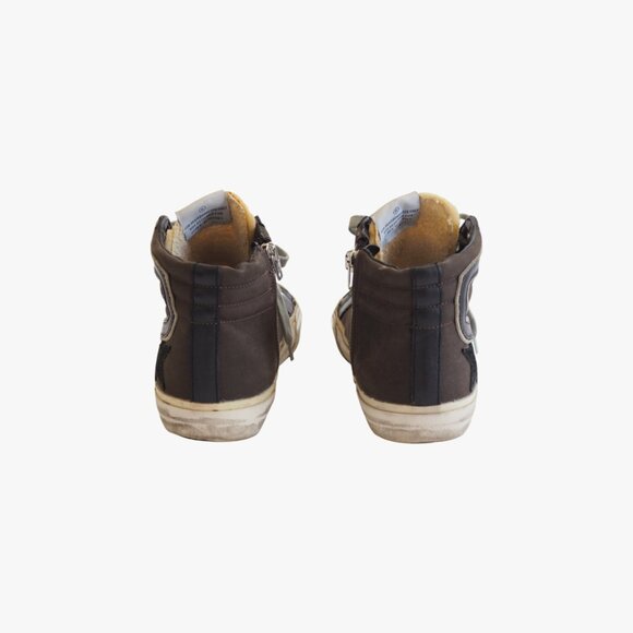 (RARE) GOLDEN GOOSE | SUEDE LEATHER "SLIDE" MUD BLACK BROWN SNEAKERS - Picture 6 of 7